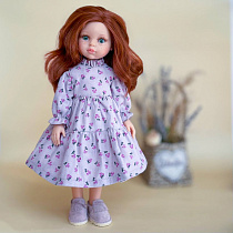 Платье трёхъярусное, сиреневое для куклы Paola Reina 33 см
